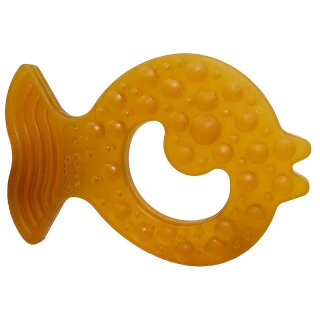 Beißtier "Beißring Fisch", 100% Naturkautschuk, zur Zahnfleischmassage des zahnenden Babys