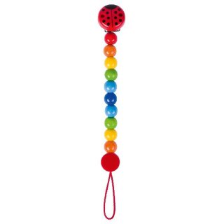 Schnullerkette "Marienkäfer - Regenbogen"