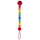 Schnullerkette "Marienkäfer - Regenbogen"